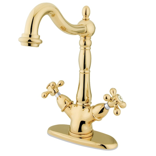 KS1492AX Vessel Sink Faucet, Polished Brass